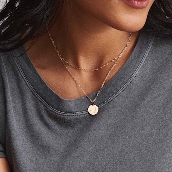 Libra Constellation Astrology Dainty Star/Galaxy Engraved Pendant Birth Necklace - Picture 15 of 16